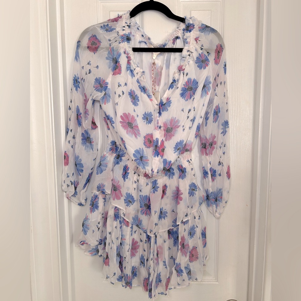 LoveShackFancy floral long sleeve dress